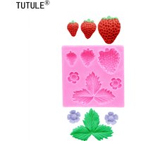strawberry Silicone Mold sugar craft fondant tools cake decorating soap clays mould baking tool DIY strawberry kitchen Mould