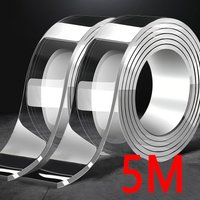 1M-5M Nano Double Sided Tape Heavy Duty Transparent Adhesive Strips Strong Sticky Multipurpose Reusable Waterproof Mounting Tape