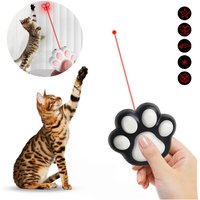 Pet Cat Laser Toys Rechargeable 5 Adjustable Patterns Cats Interactive Transform Pattern Kitten Training Funny Laser Toy Dog Toy