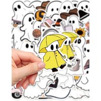AliExpress NONE 50Pcs Little Ghost Stickers Notebook Halloween Fun Cartoon Aesthetic For Laptops Luggage Scrapbooks Bicycle Phone Sticker