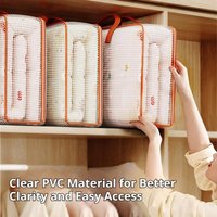 Large Clothes Storage Bag Transparent Large Capacity Household Clothes Storage Bag Organization Quilt Storage Bag