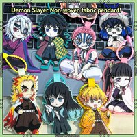 Demon Slayer Anime Peripheral Non Woven Cute Keychain Pendant Hanging Decoration For Backpack Bag Anime Fans