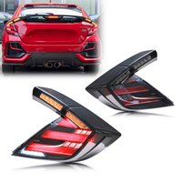 LED-Rückleuchten für Honda Civic Hatchback Type-R 2016-2020 mit Start-Animation und sequenziellem Blinker, Heckleuchten-Set