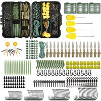 265Pcs Carp Fishing Tackle Kit Matt swivels clips Baiting Needles Carp hook for Terminal Pre tied Carp rigs fishing accessories