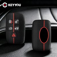 KEYYOU For Land Rover Range Rover Sport Velar Evoque Freelander2 Discovery For Jaguar XF XJ XJL XE Silicone Car Key Case