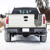 1pc American Flag Design Car Sticker Self-adhesive Vinyl Decals Truck Tailgate Car Accessories Scratch Covering Decoration