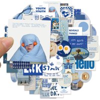57PCS Landscape Blue Healing Creative Graffiti Stickers DIY Phone Case Tablet Luggage Tag Stickers