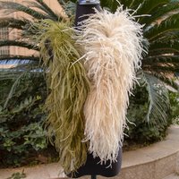 2 4 6 8 10Ply Ostrich Feather Boa 0.5M Fluffy Ostrich Plumes Boa DIY Shawl Party Wedding Night Dress Decoration Sewing Accessory