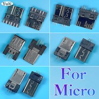 5Pcs Micro USB Jack Plug Male Connector Port Jack Tail Sockect Plug Terminals Micro 3.0 2Pin 4Pin 5Pin Data OTG Line Interface
