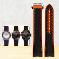 21mm Rubber Watch Strap for Omega Planet Ocean 600 Quarter Orange Seamaster 300 Watch Band 20 22 Silicone Watchband Wristwatches