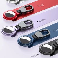 For Apple Airtag Holder Metal Protective Sleeve Magnetic Aluminum Cover Air Tag Keyring For Airtags Key Car Pet Tracker Holder
