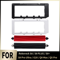 Main Brush And Cover Scrub Brush Accessories For Roborock S8 S8 PLUS S8+ S8 Pro Ultra G20 Q8 Max Q5 Pro Robot Vacuum Cleaner