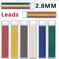 2.8mm Colored Replaceable Refill Rods for Woodworking Pencil Deep Hole Leads Marking Tools Special Sharpener 12CM Length Core