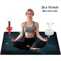 Grounding Mat 26x10 in for Sleep Desk Earthing Therapy 100% Conductive PU 15 in Cord Test Pen Pain Stress Relief 5mm AntiSlipPro