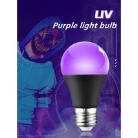 2~1PCS Purple Light Bulb Glow in The Dark Party Supplies Party Lamp Blacklight Bar Fluorescent Decoration E27 UV Atmosphere Bulb
