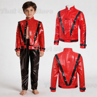 Men's Cosplay Jacket For Michael Jackson Impersonator Halloween Xmas Party Male Top Coat Michael Jackson Thriller Scary Jacket