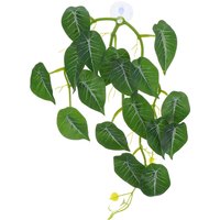 Durable ABS Reptile Tank Plants Realistic Appearance Easy to Install Decorative Vines and Leaves for Reptile Habitats