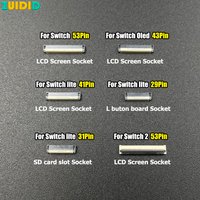 ZUIDID 2/5/10pcs LCD Screen Connector for Switch 2 for NS Lite for NS OLED Display Socket Connecter FPC Connector Plug Socket