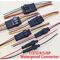 1Set Waterproof Connector 1/2/3/4/5/6Pin Male Female Connector With Wire 10cm Plug-in Quick Connector For Cars Ships Etc