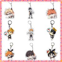 Anime Haikyu!! Hinata Shoyo Kageyama Tobio Schlüsselanhänger, niedliches Cartoon-Modell, Acryl-Schlüsselanhänger, Tasche, Baji-Zubehör