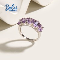 BL-925 Sterling silver Ring with color changing Alexander gemstone for women 925 sterling silver summer new daily wear