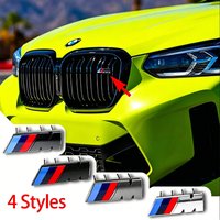 3D ABS M Car Front Grille Badge Emblem Buckle For BMW M Logo X1 X2 X3 X4 X5 X6 F48 G01 E84 E46 E83 F39 F30 E70 F15 F85 Accessory