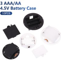1/3Pcs 3 AAA/AA 4.5V Battery Case With Switch Cover Embedded Battery Holder Battery Storage Boxes Switch Socket Container