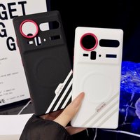 Fro Nubia Z80 Ultra Z70 Ultra Z70SUltra three-stripe photo texture solid color magnetic anti-drop and anti-fingerprint phone cas