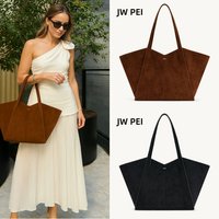 JW PEI 2026 Women's Large Capacity Tote Bag Kiana Suede Shoulder Bag Designer Handbag