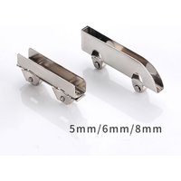 8Pcs/set 5/6/8mm Glass Sliding Door Roller Clamp Pulley Wheel Mobile Counter Wheel Track Roller Hardware Accessories