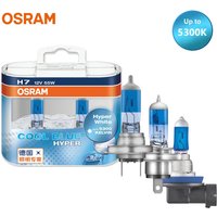 OSRAM Cool Blue Hyper H7 H4 H11 H1 Car Halogen HB3 9005 HB4 9006 5300K Headlight Hi/Lo Beam 12V 55W +50% Bright White Lamp,Pair