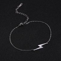 Lightning Pendant Bracelet Stainless Steel Bracelet for Women Fashion Simple Hand Jewelry for Lover Wedding Party Gift