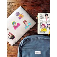 8/32Sheets MINISO Kawaii Anime Kpop Demon Hunter PVC Stickers Cartoon Sealing Decals Waterproof DIY Scrapbooking Stationery Cute