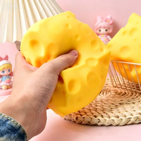 Square Cheese Squeeze Toy 5711cm Giant Squishy Fidget Super Soft Slow Rebound Shapeable Stress Relief Venting Hand Toy Gifts