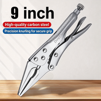 9 inch Carbon steel High Quality Long Nose Jaw Locking Pliers Assorted Locking Welding Clamp Vise Grip Repair Hand Tools