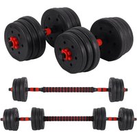 Fitness Cement 10-50Kg Adjustable Dumbbell Set with Barbell Kettlebell Strength Training Weight Lifting Rack and Dumbbell Rack