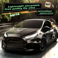 New RC 4WD Pulling Drift Car SG716 Removable Tires 4x4 High Speed 20KM/H Vehicle 2.4GHz Radio with LED Lights Toy for Kids Gift