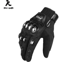Motobike Motorcycle Knitting Unisex Moto Touch Screen Breathable Motocross Riding Racing Alloy Protective Full Finger Gloves