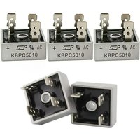 5PCS KBPC5010 Bridge Rectifier 50A 1000V Diode Bridge Rectifiers Kit for DIY Electronics Power Supply Projects
