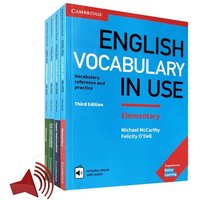 4 volumes Cambridge English Vocabulary in Use :Pre/ Upper/Elementary/Advanced with Audio Free Color Version