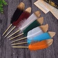 Lytwtw's Stationery Cute Feather School Office Supplies Ballpoint Pen Gift Sweet Pretty Lovely Personality Styling