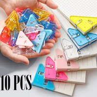 10Pcs Triangle Corner Clips File Paper Clip File Index Photo Clamp Page Holder Stationery Multifunctional Office Desk Organizer