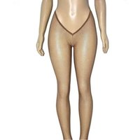 sexy pantyhose female Mesh women tights stocking slim V-waist gold silver hollowed fishnet stockings club party hosiery TT101