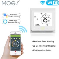 Moes WiFi Smart Thermostat Temperature Controller for Water/Electric Floor Heating Gas Boiler Control with Alexa Google Home