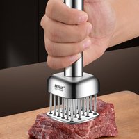 316 Stainless Steel Meat Hammer Needle Steak Tender Needle Pork Chop Loose Meat Needle Hammer Stainless Steel Hole Piercer