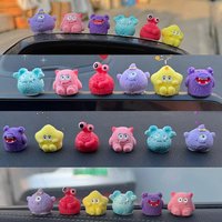6/PCS Colorful Car Mini Ornament Decorative Supply Electric Car Decoration Figurine Center Console Rearview Mirror Auto Interior