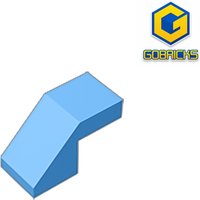 Gobricks 28192 10PCS Slope 2x1 Bricks Parts 45 Degree with Cutout without Stud Assemble Particle Building Blocks Replaceable Toy