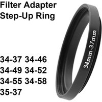 Camera Lens Filter Adapter Ring Step Up Ring lens-filter 34-37 34-46 34-49 34-52 34-55 34-58 35-37 for UV ND CPL Lens Hood etc.