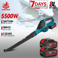 ONEVAN 5500 W bürstenloser elektrischer Laubbläser, tragbares Akku-Gebläse, Staub, Schneeblätter, Blasen, Elektrowerkzeug für Makita-Akku-Pin