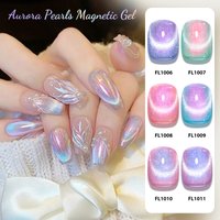 10ml Aurora Pearls Cat Magnetic Gel Nail Polish Laser Shimmer Glitter Semi Permanent Soak Off UV Gel Varnish Nail Supplies DIY